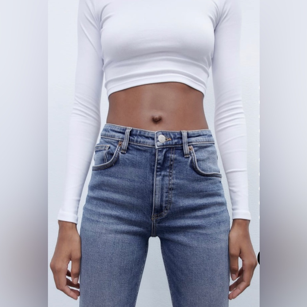 Zara TFR cropped jeans size 6